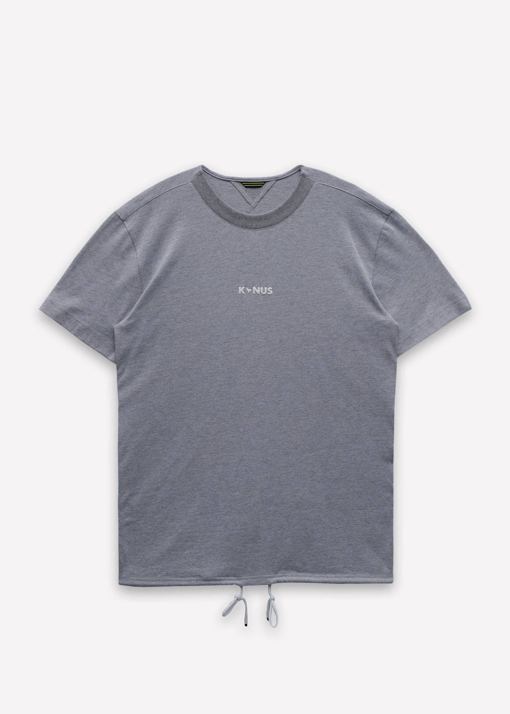 Men's Side Seam Tape Short Sleeve Tee in Heather Grey - Konus Brand