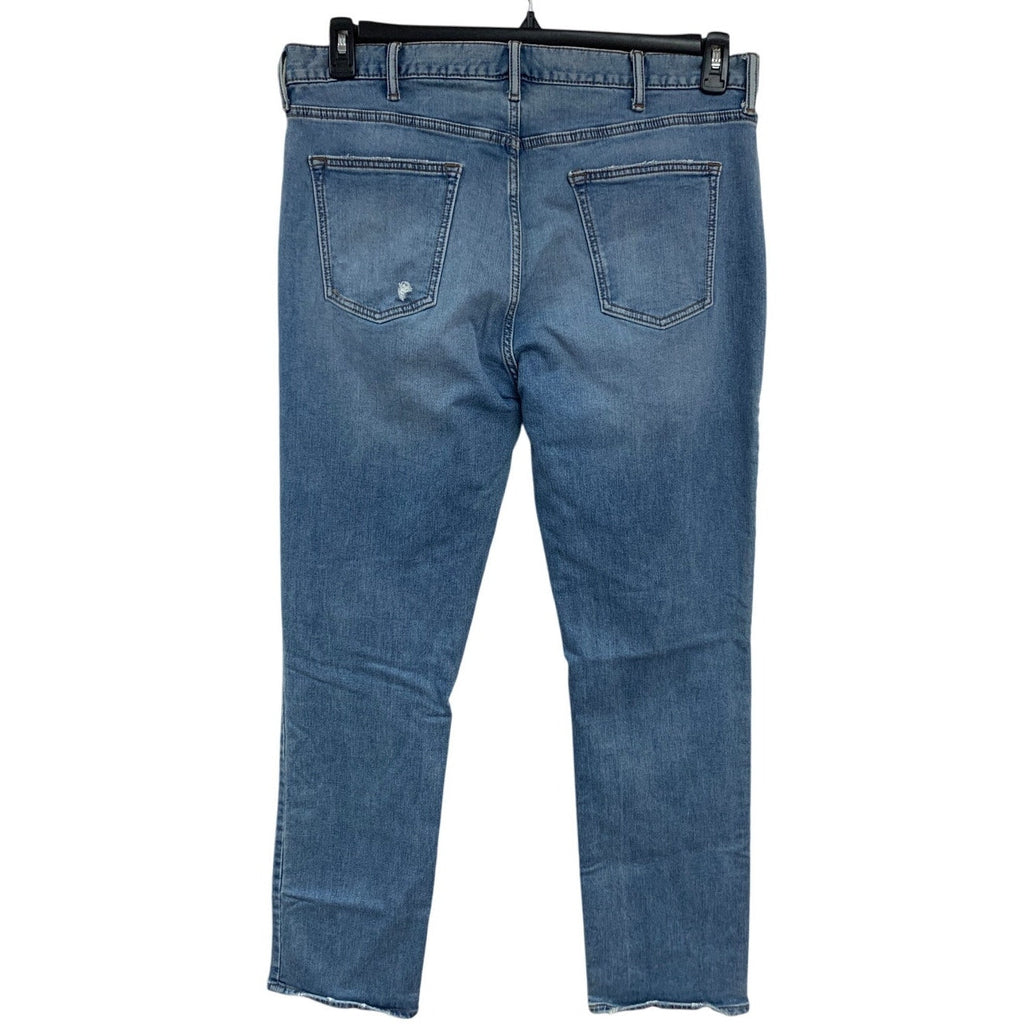 Old Navy Mens Size 38X32 Blue Cotton Blend Slim Factory Distressed Denim Jeans