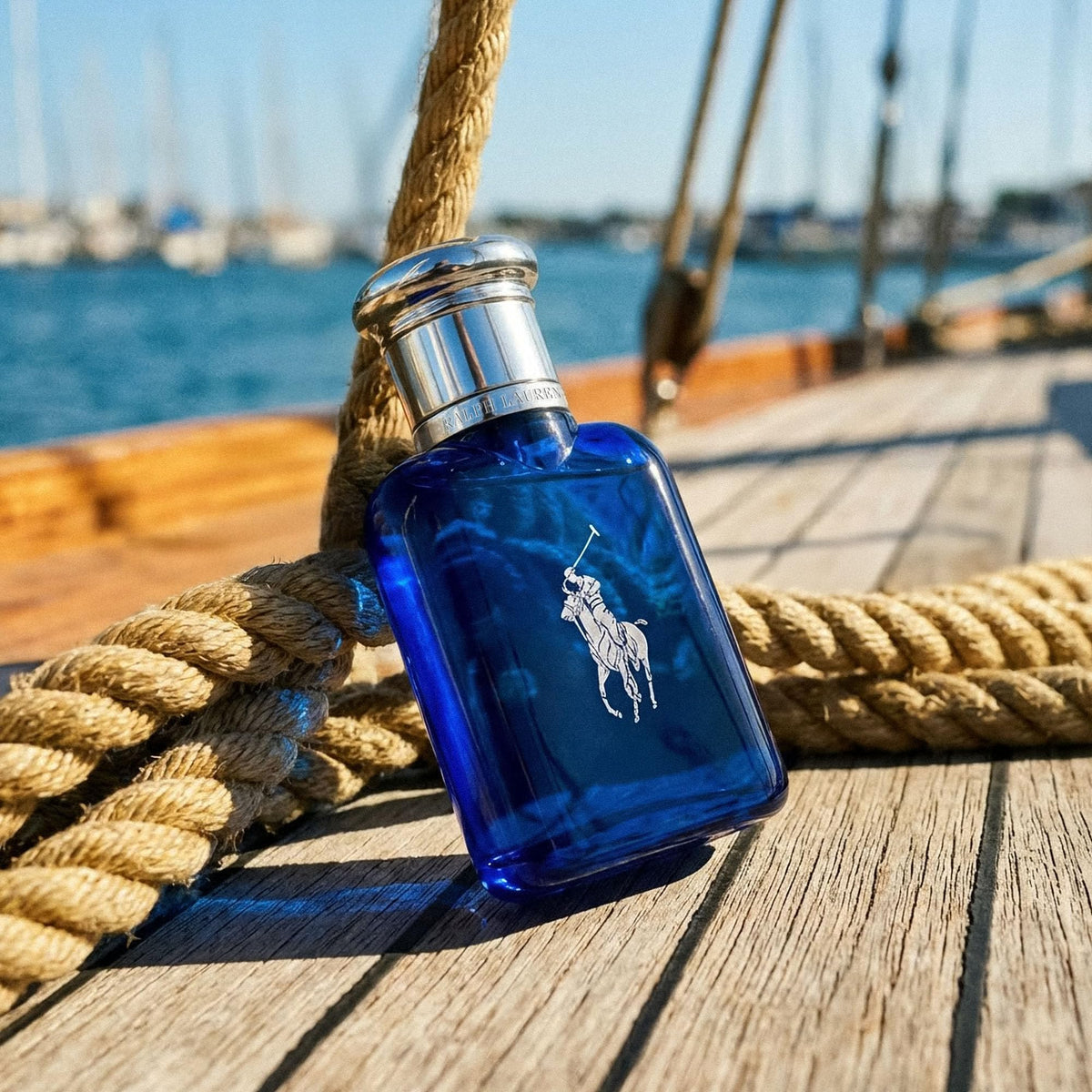 RALPH LAUREN FRAGRANCES - Polo Blue - Eau de Toilette - Men's Cologne - Aquatic & Fresh - With Citrus, Sage, and Suede - Medium Intensity