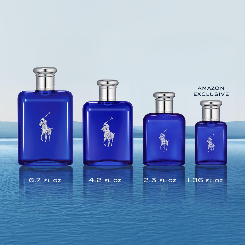 RALPH LAUREN FRAGRANCES - Polo Blue - Eau de Toilette - Men's Cologne - Aquatic & Fresh - With Citrus, Sage, and Suede - Medium Intensity