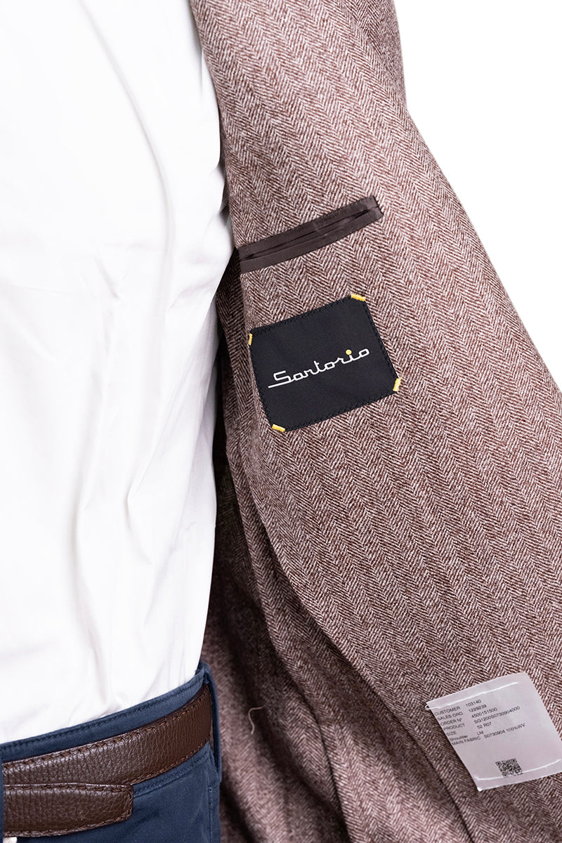 Sartorio Herringbone Virgin Wool Sport Jacket