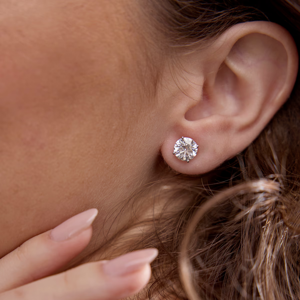 4.00 CTW Lab-Grown Diamond Stud Earrings in 14K Gold