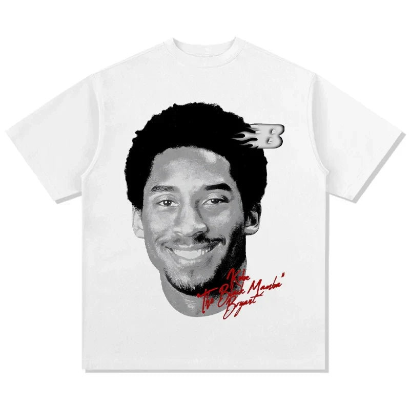 Men's Kobe Bryant Portrait Oversized Cotton Basketball Tee