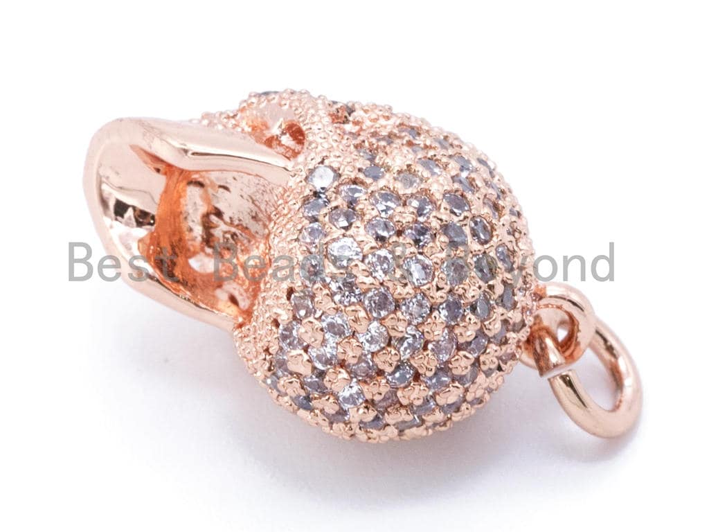 3D CZ Micro Pave Black Eye Skull Charm, 18x9x12mm, Cubic Zirconia Charm Pendant,Men's Jewelry,1pc/2pcs sku#F109