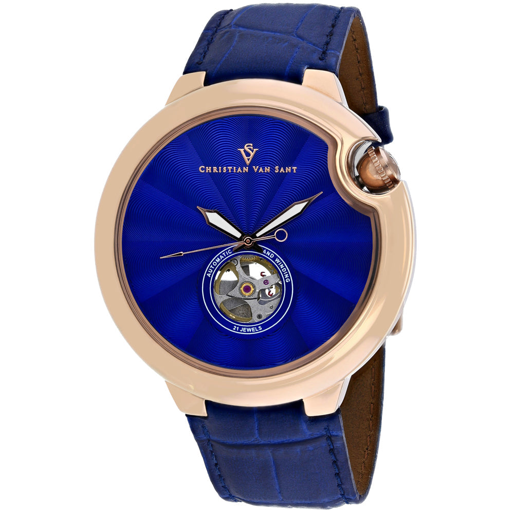 Christian Van Sant Men’s Cyclone Automatic Blue Dial Watch - CV0143