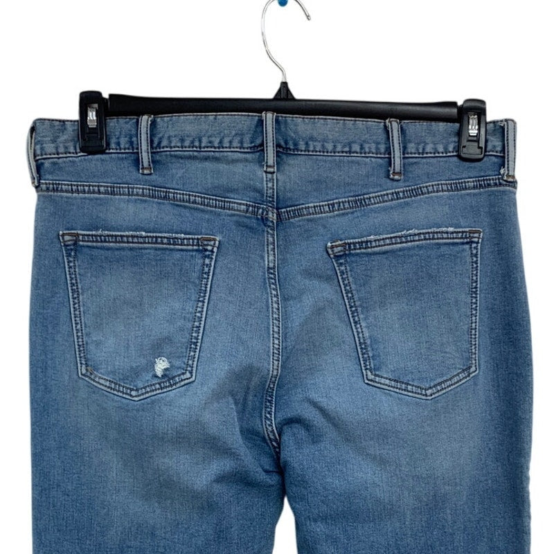 Old Navy Mens Size 38X32 Blue Cotton Blend Slim Factory Distressed Denim Jeans