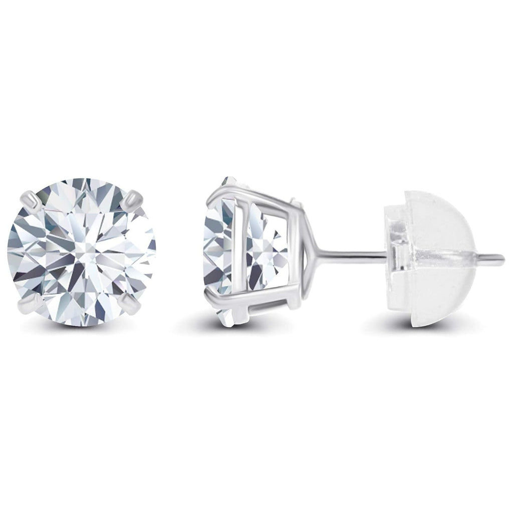 1.00 CTW Round Lab-Grown Diamond Stud Earrings in 14K Gold