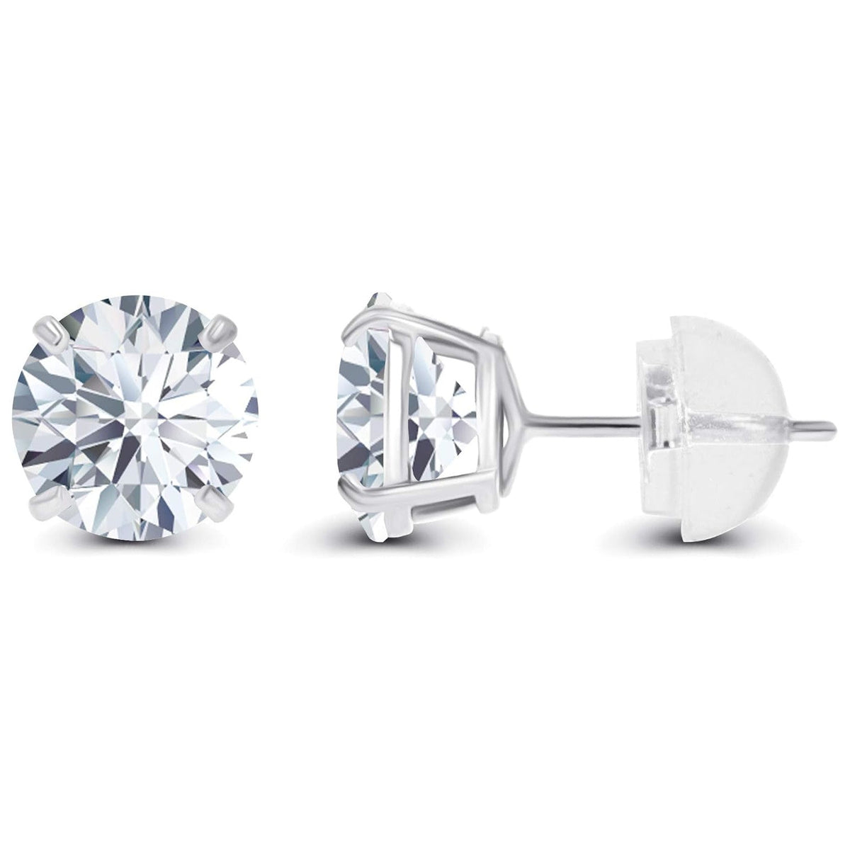 1.00 CTW Round Lab-Grown Diamond Stud Earrings in 14K Gold