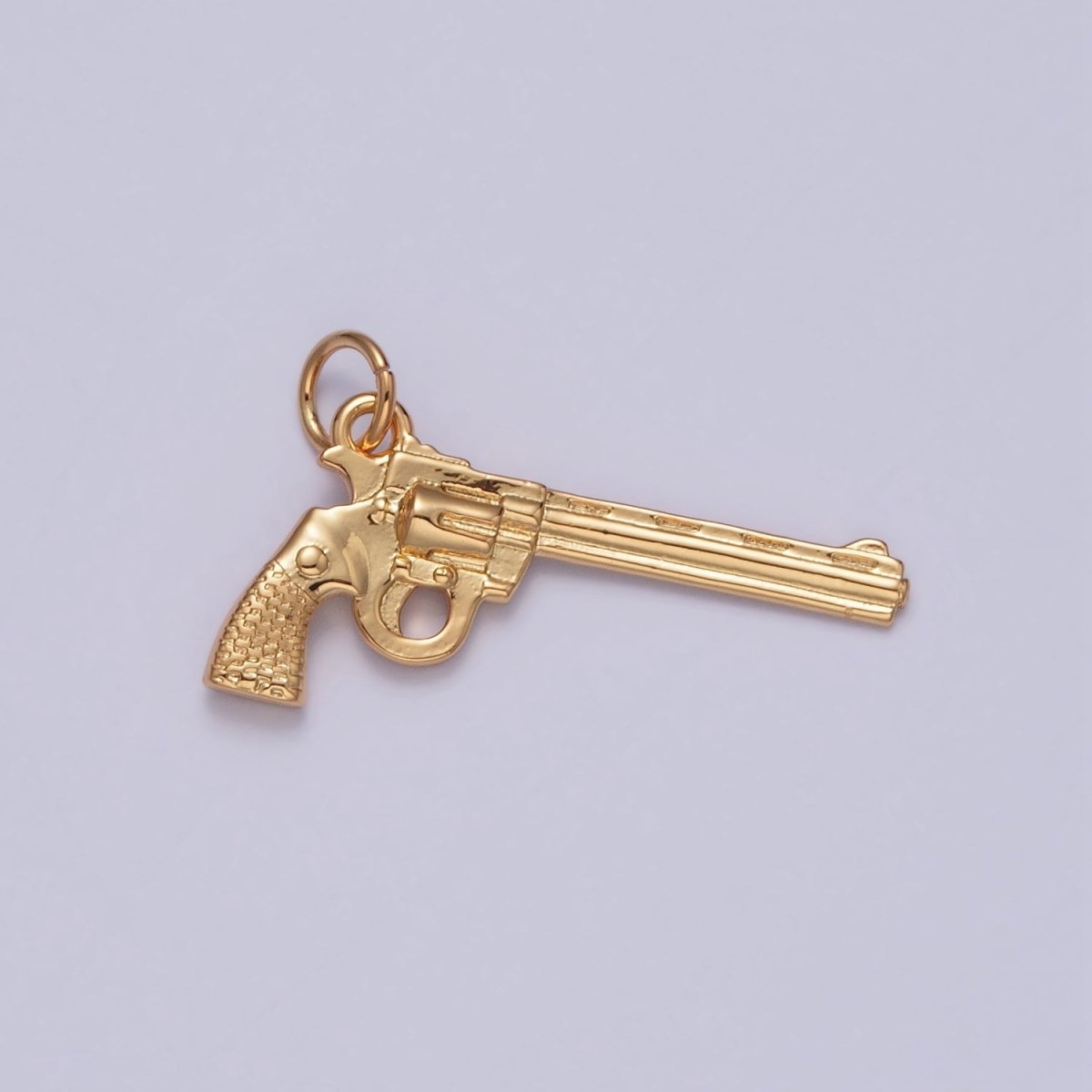 Gold Top Break Revolver Pistol Rifle Gun Weapon Charm | X-149