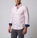 George Button-Up Shirt With Contrast Details // Pink // Contemporary Fit (Regular) - final sale