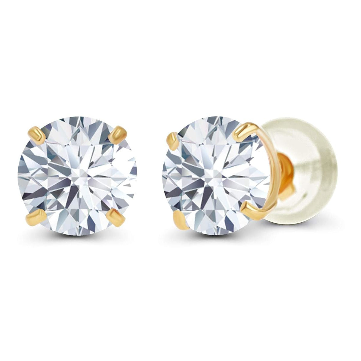 1.00 CTW Round Lab-Grown Diamond Stud Earrings in 14K Gold