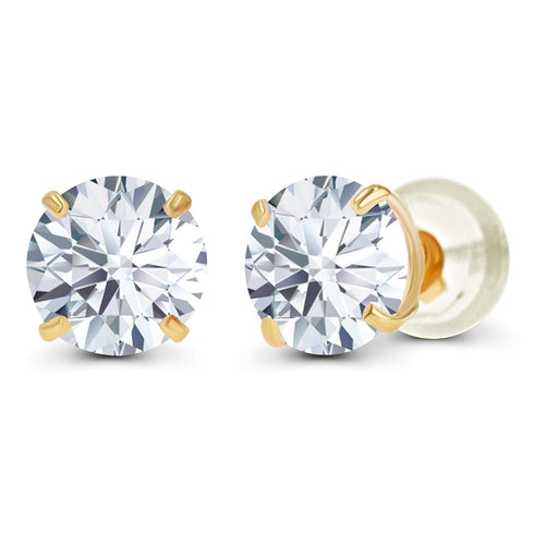 1.00 CTW Lab-Grown Diamond Stud Earrings in 14K Gold