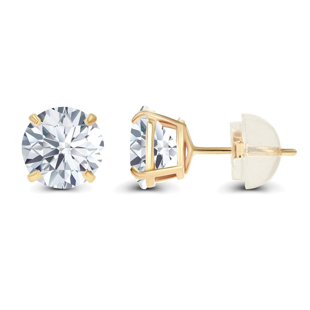 1.00 CTW Round Lab-Grown Diamond Stud Earrings in 14K Gold