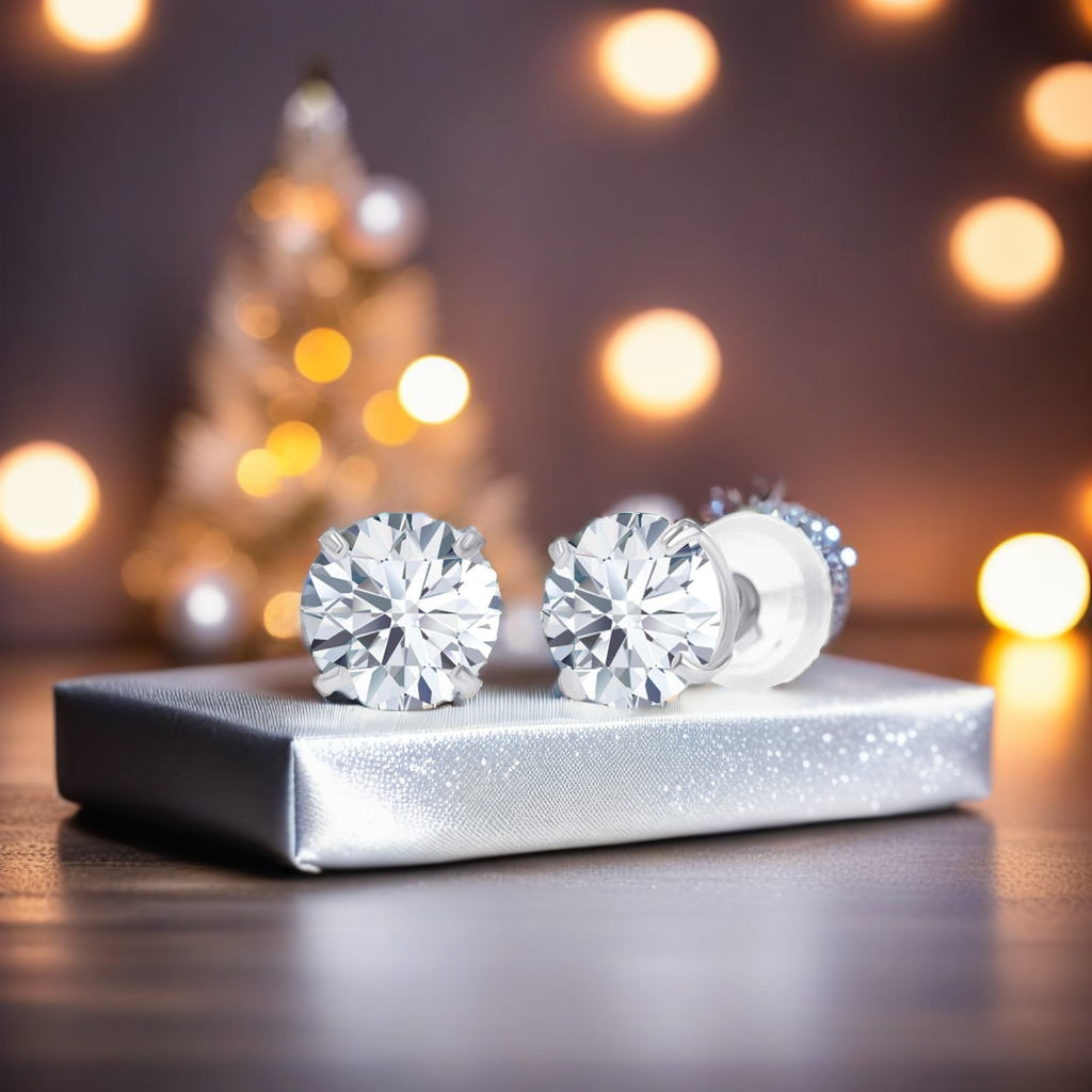 1.00 CTW Lab-Grown Diamond Stud Earrings in 14K Gold